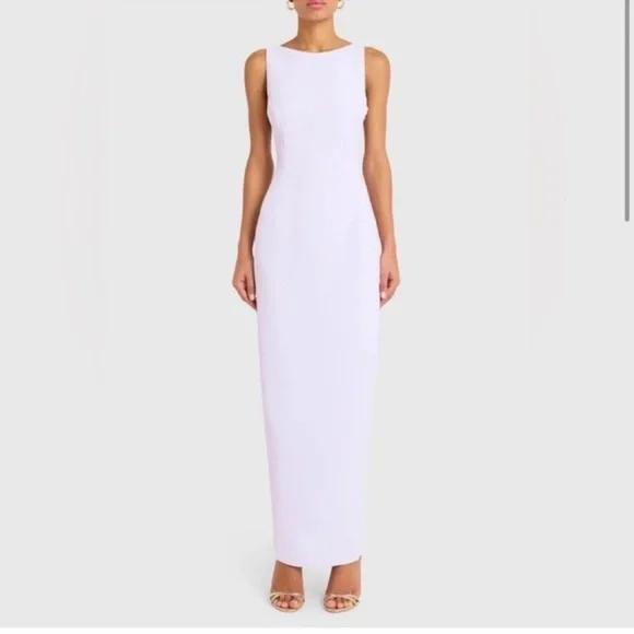 AMANDA UPRICHARD Marbella Maxi Dress in Lavender Purple Low Back Size M - Picture 2 of 11